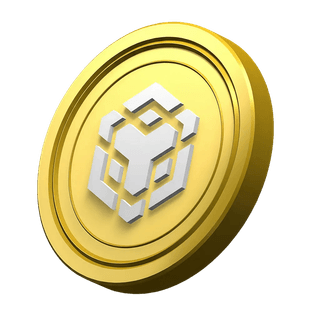 Adorno de la moneda Binance BNB en el área de confianza de la comunidad